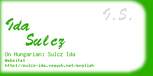 ida sulcz business card